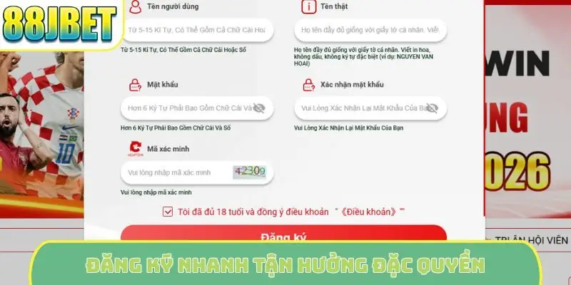Đăng ký nhanh tận hưởng đặc quyền