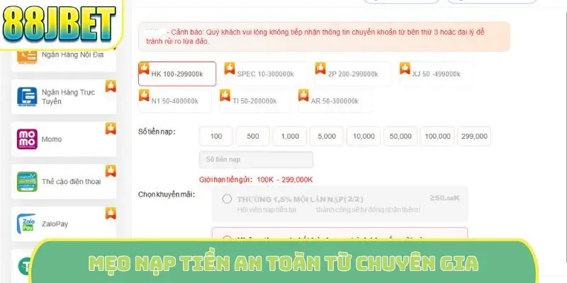 Mẹo nạp tiền an toàn từ chuyên gia