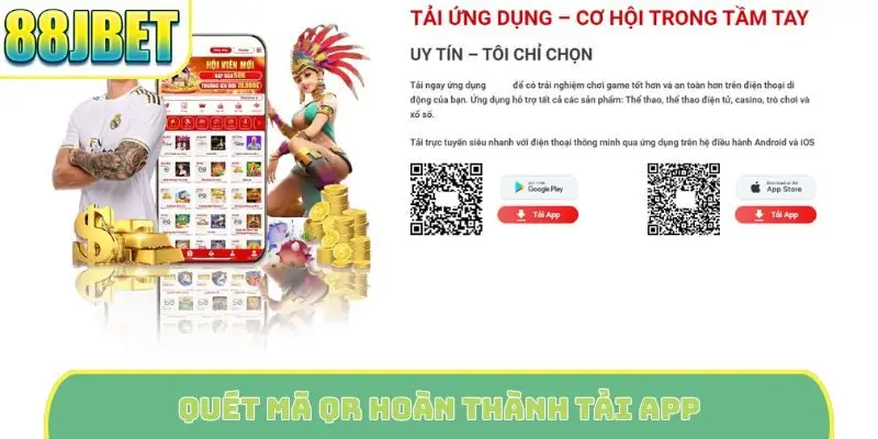 Quét mã QR hoàn thành tải app